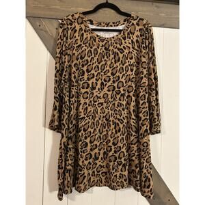 Jessica London women's size 22/24 Animal Print blouse Cheetah